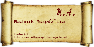 Machnik Aszpázia névjegykártya